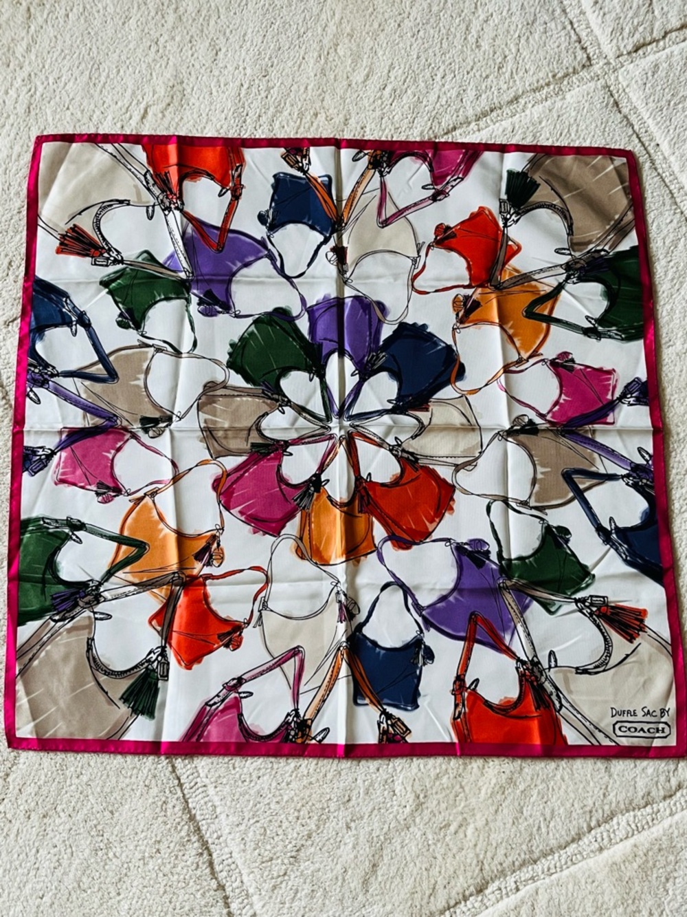 Coach Vintage Duffle Sac Silk Scarf - Picture 3 of 7